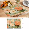thumbnail image 6 of Pink Flowers Placemats Set of 6 Pastoral Botanical Retro Oil Painting Place Mats Indoor Wipeable Table Mats Washable Cloth Dining Table Placemats for Kitchen Holiday Party Home Decor 13x19 Inch, 6 of 9