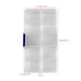 thumbnail image 6 of Large 10-grid Transparent Storage Box with Adjustable Partition Plastic Interlayer Storage Container Can Hold Paper Tape, 6 of 8