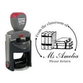 thumbnail image 1 of Printtoo Personalized Round Black Self Inking Library Stamp Custom From The Classroom Of Heavy Duty Rubber Stamper-45 mm, 1 of 6