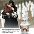 thumbnail image 4 of JAGASY Red Cardinal Couple Urns for Parents - Golden Mini Urn for Ashes for Women - Keepsake Small Urn for Ashes Adult Male - White Blossom Funeral Urns for Mom & Dad - (3 Inch), 4 of 7