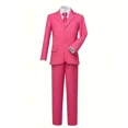 thumbnail image 3 of Wehilion Boys Jacket Slim Fit Kids Wedding Outfit Boys Blazer Up Size 3T, Pink, 3 of 3