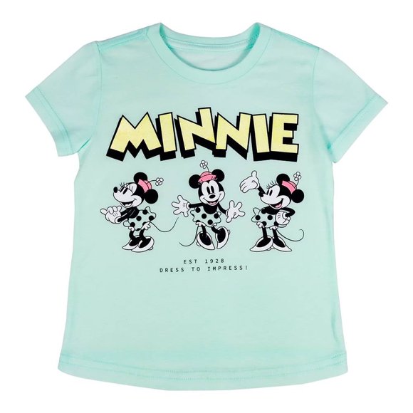Playera Disney Minnie Para niña, vintage, azul, talla 2