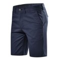 thumbnail image 4 of PIMSSY Men Casual Shorts Straight Leg Mid Rise Trousers Comfortable Breathable Summer Outdoor Daily Wear Solid Color Male Trendy Bottoms, 4 of 4