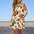 thumbnail image 6 of AUNVITO Girls Allover Print Round Neck Sleeveless Dress with Pockets Casual Summer Fashion, 6 of 7