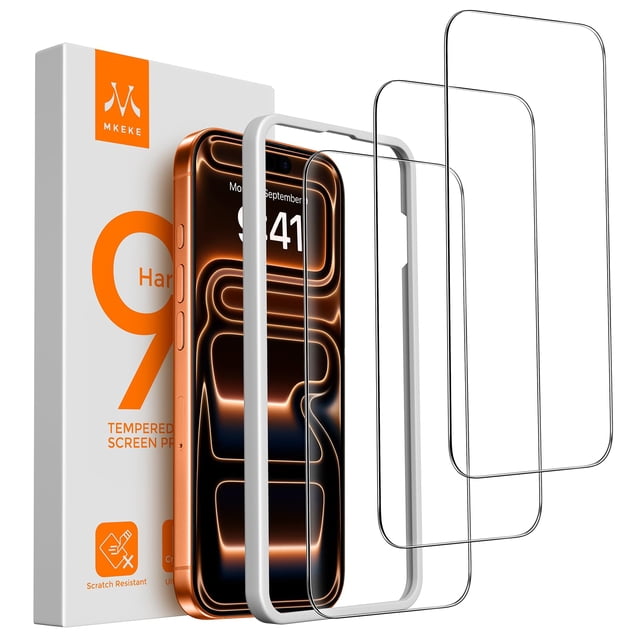 Protector de Pantalla de Vidrio Templado Mkeke para iPhone 17 Pro 6.3''