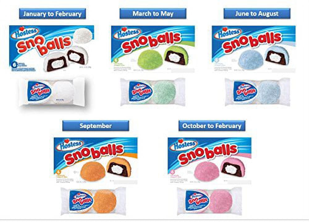 Hostess Snowballs Chocolate Cake With Creamy Filling 3.50 Oz ( Pack Of 6 )
