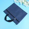 thumbnail image 5 of Navy A4 Document Bag Multifunctional File Folder Portable Portfolio Organizer Travel Business Trip Zippered Briefcase Case, 5 of 5