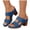 Blue, variant on Women's Open Toe Block Heel Sandals Fashion Studded Party Dress Shoes Lightweight Non Slip Walking Slides Brown Size 8.5