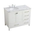 thumbnail image 4 of Elegant Decor Erina 42" Steel and Solid Wood Single Bathroom Vanity in White, 4 of 8
