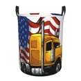 thumbnail image 1 of Balery American Truck Cesta de ropa redonda con asas, impermeable, independiente, para ropa, juguetes, dormitorio y familia-Small, 1 of 6