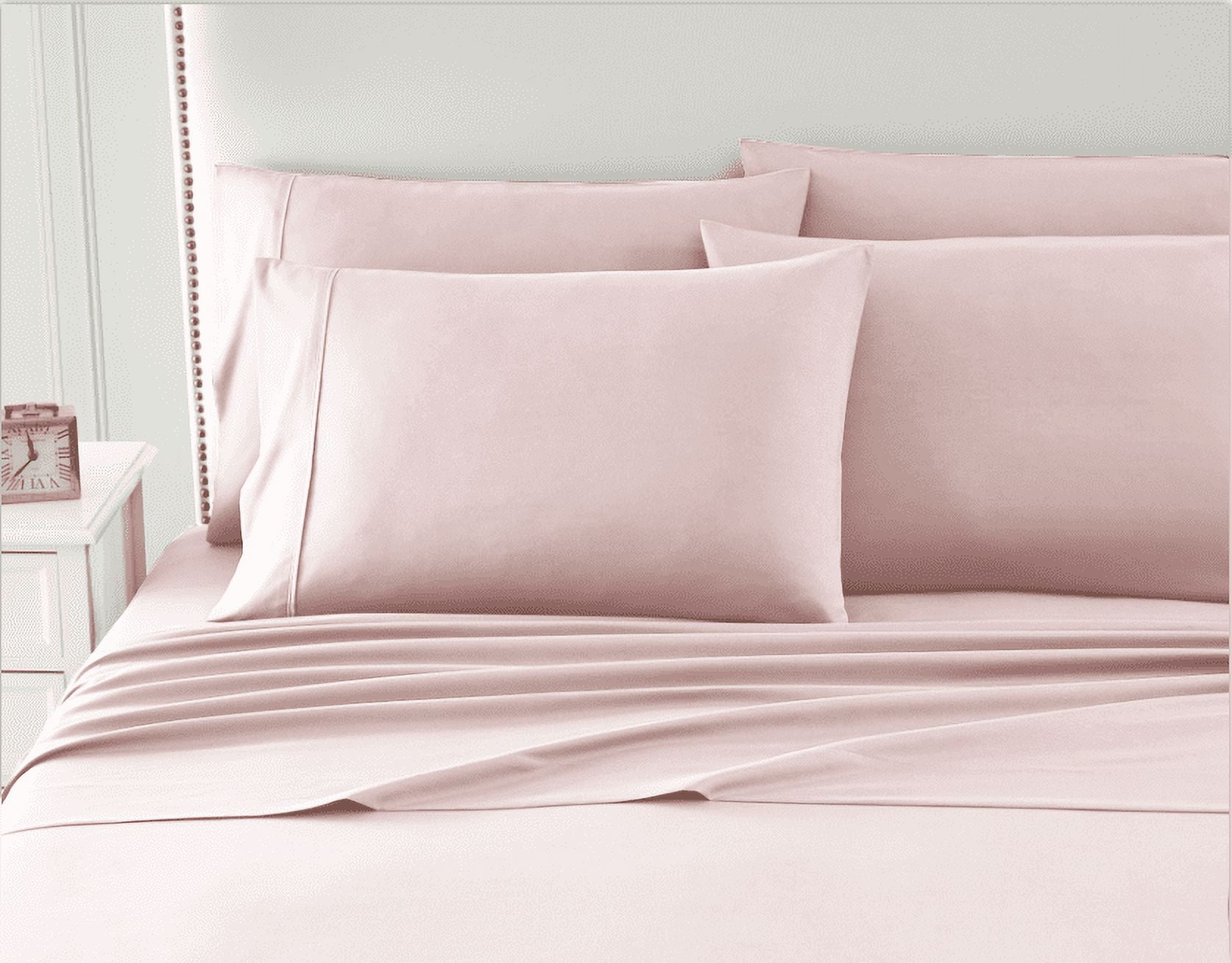 Sweet Home Collection 1500 Series Bed Sheets - Extra Soft Microfiber Deep Pocket 4pc Sheet Set - Pale Pink, Twin