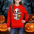 thumbnail image 6 of bbymog Halloween Girls Hoodies Size 10-12 Boys Fashion Funny Skull Long Sleeve Pullover Tops Sweatshirts Fall Winter Boys Hoodie Red C 11 Years, 6 of 10