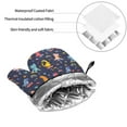 thumbnail image 6 of Honeii Cartoon Dinosaur Pattern Oven Mitts and Pot Holders, Silicone Oven Gloves,500 F Heat Resistant Oven Mitts Sets, 4PCS, 6 of 6