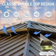 thumbnail image 6 of Outdoor Hardtop Gazebo 12'x12' Permanent Pavilion for Patio Backyard | Aluminum | Tan Brown, 6 of 6