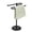 Matte Black, variant on J&V TEXTILES Classical Steel Towel Rack Holder Stand with 2 Hanging Rings for Bathroom Vanity Countertops - Space Saving Hand Towel Holder Aged Brass