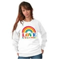 thumbnail image 4 of Vintage Love Always Wins Rainbow Sweatshirt for Men or Women Brisco Brands L, 4 of 6