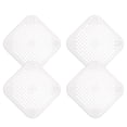 thumbnail image 1 of Uxcell 4 paquetes de atrapadores de cabello para desagüe de ducha, colador cuadrado para ducha, blanco, 1 of 5