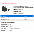 thumbnail image 2 of Distributor Cap and Rotor Kit - Compatible with 1988 - 1991 Honda CRX 1989 1990, 2 of 2
