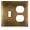 Antique Brass, variant on Enerlites Combination Toggle Light Switch and Duplex Outlet Wall Plate Cover, Standard Size 2-Gang 4.50" x 4.57", UL Listed, 881121-W, White
