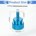thumbnail image 2 of Uxcell 4Pcs M3x8 12x18mm(ODxH) Aluminum Thumb Screws for Pc Side Panel, Azure, 2 of 6