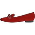 thumbnail image 4 of Bellini Womens Fabulous II Casual Flat 7 Red Microsuede, 4 of 7