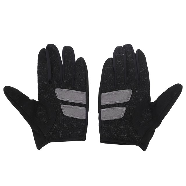 1 par de guantes de ciclismo que absorben los golpes de doble dedo pantalla táctil ligeros guantes elásticos finos para bicicleta de montaña con paño de toalla L