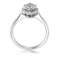 thumbnail image 4 of HeartsAndYou 1.9ct Round Cut Moissanite Floral Halo Engagement Ring for Women 18k White Gold over Silver, 4 of 9