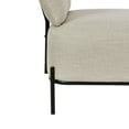 thumbnail image 6 of 27.8" Single Sofa, Mid-Century Accent Chair Side Chair with Metal Legs, Modern Button Tufted Upholstered Sofa Chair with Thicken Cushion, Soft Armless Sofa for Living Room Bedroom Apartment, Beige, 6 of 7