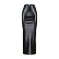 thumbnail image 3 of Women's PU Dress Waterproof Skirts Wrap Hip Slim Skirts Zipper Long Length Skirt, 3 of 5