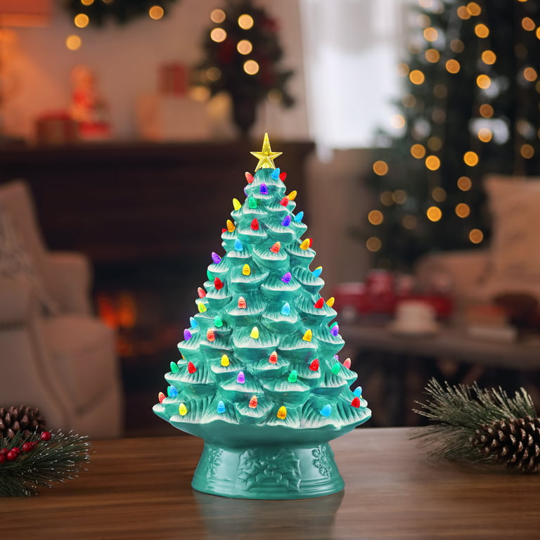Mr. Christmas 18 Ceramic Nostalgic Green Christmas Tree