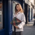 thumbnail image 6 of FORMRS 15-15.6 inch Laptop Sleeve Case Soft Carrying Quilted Computer Bag Cover, Red Tartan Pattern, 6 of 7