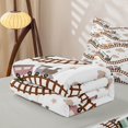 thumbnail image 6 of Manfei Classic Train Zipper Twin Comforter Sets with Fitted Sheet and 2 Pillowcases,Brown Railroads Tracks Zipper Bedding Set,Light Gray Reversible,4pcs, 6 of 8