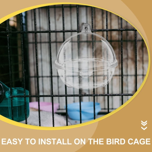 Healifty Clear Parrot Bathing Box with Smooth Rounded Edges and Practical Design for Bird Care