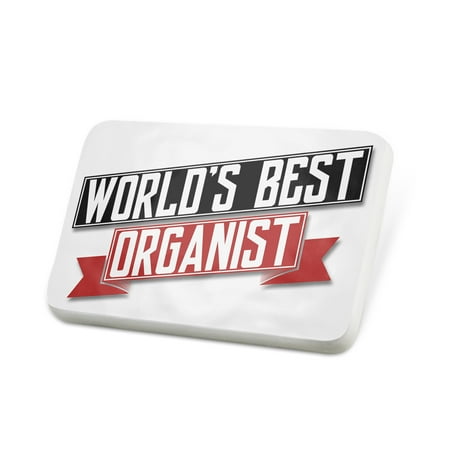 Porcelein Pin Worlds Best Organist Lapel Badge – (Best Organists In The World)