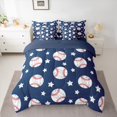 thumbnail image 2 of Manfei Boys Ball Game 7-Piece Twin Bedding Sets,Baseball Lovers Bedding Comforter Set,Blue White Sheet Sets For Boys Kids,Microfiber Bedroom Decor Reversible, 2 of 8