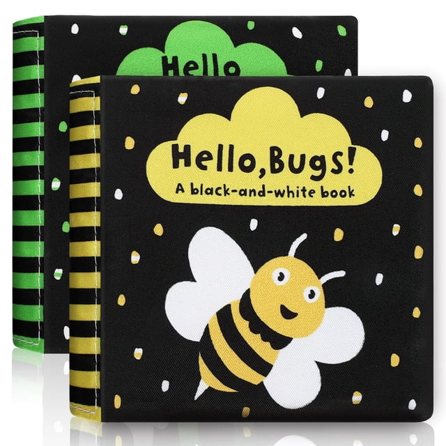 CHUANK 2pcs Baby Cloth Books High Contrast Educational Books Infants Toys Baby Baby Learning Books