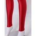 thumbnail image 2 of Choomomo Leggings Serrés de Performance de Danse Moderne de Rue Hip Hop Rave Extensibles Brillants pour Femmes Bourgogne G, 2 of 8