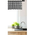 thumbnail image 3 of Ambesonne Black and White Window Valance, Intertwined Circles and Rhombuses Pattern Monochrome Curved Stripes, Curtain Valance for Kitchen Bedroom Decor with Rod Pocket, 54" X 18", Black and White, 3 of 3