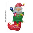 thumbnail image 4 of Papá Noel Inflable Navideño 5 Pies Con Luces LED para Jardín Y Césped, 4 of 9