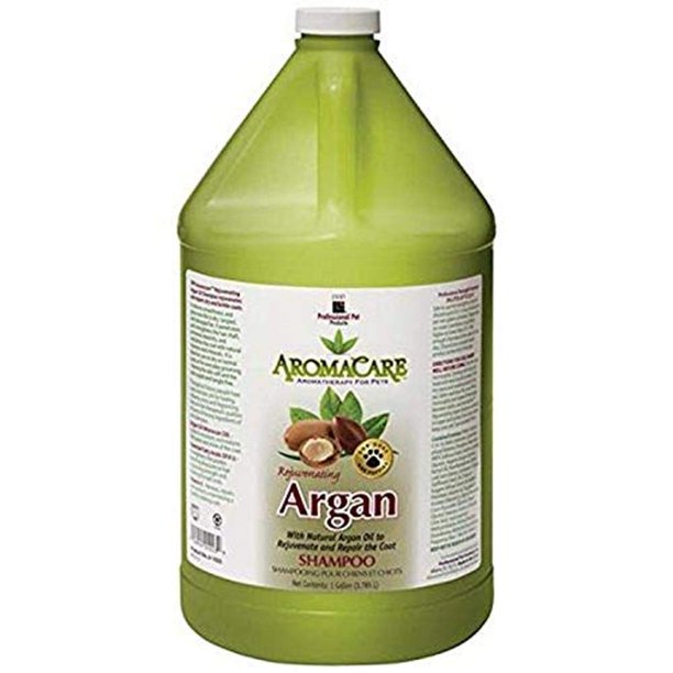 PPP AromaCare Champú rejuvenecedor de argán para perros - Repara abrigos secos y quebradizos - Deja el pelaje sedoso y brillante - 1 galón
