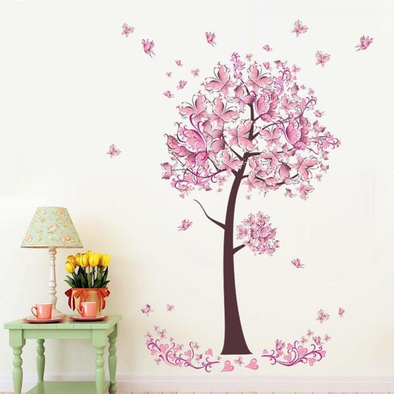 Removable Butterfly Tree Wall Stickers for Kids Room Home Wall Decal Decoration