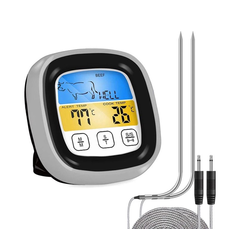 Machinehome Food Thermometer Digital Touchscreen Meat Temperature Gauge  Portable Cooking BBQ Grill Thermometer Kitchen Supplies 