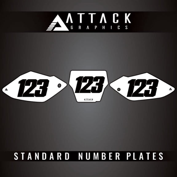 Attack Graphics Number Plate Backgrounds for Honda CRF250R 2004