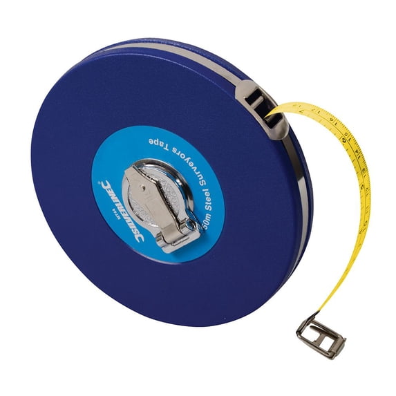Silverline - Steel Surveyors Tape - 50m / 165ft x 13mm