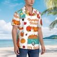 thumbnail image 3 of Susaid Fall Pumpkins Print Short Sleeve Shirts Button Down Casual Shirts Summer Beach Aloha Button Down Short Sleeve for Men ,Small, 3 of 7