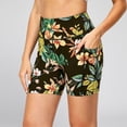 thumbnail image 2 of VNKIDY Womens High Waist Yoga Shorts With Fashion Casual Print Side Pockets Stretch For Workout Running Beach Casual Summer Outings Versatile Shorts, 2 of 5