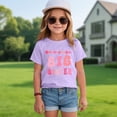 thumbnail image 2 of Wxirdiow T-Shirts for Girls Girl's Graphic Print Tee Shirt Round Neck Short Sleeve T Shirts Summer Cute Trendy Tops Purple Size,9-10 Years, 2 of 4