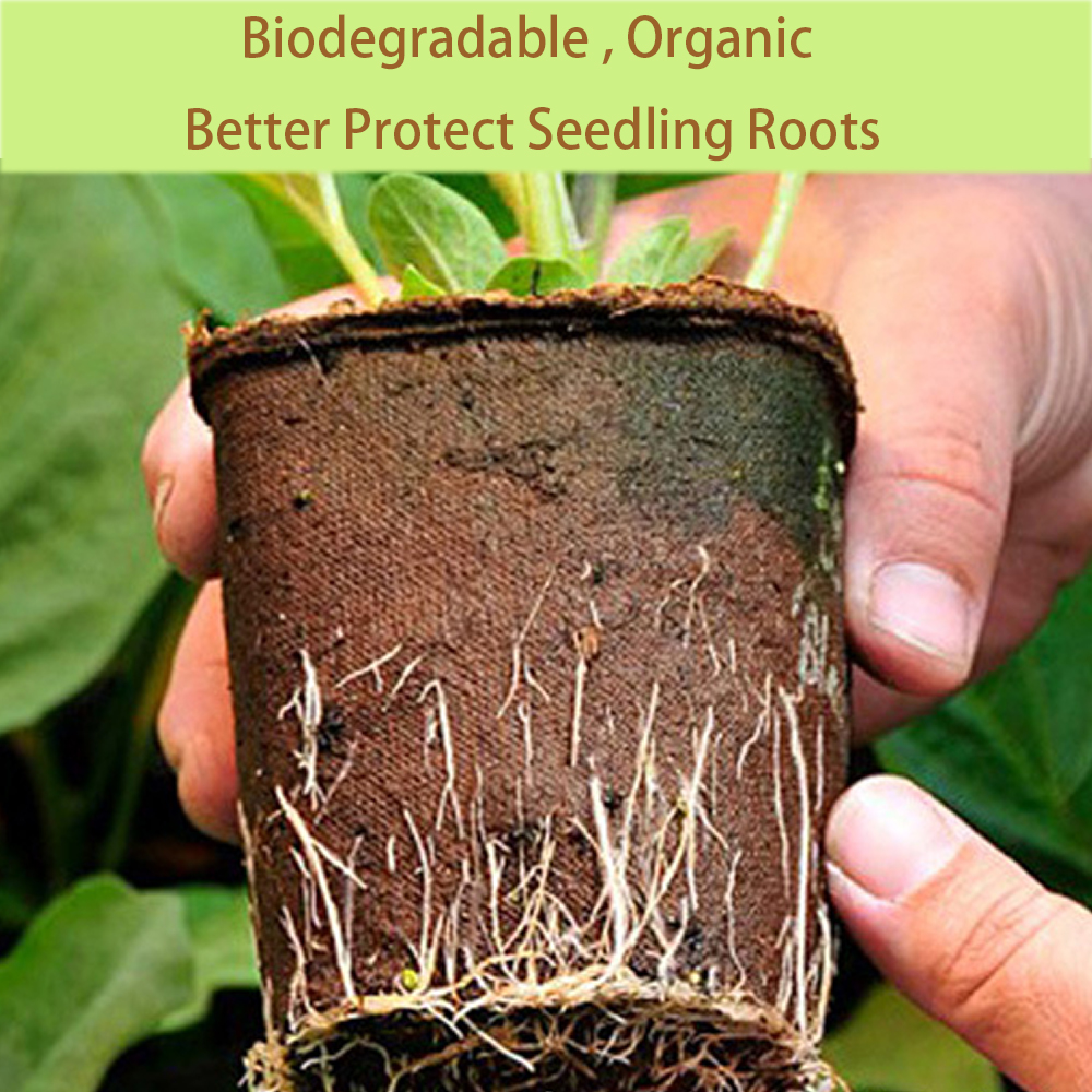 3 inches Biodegradable Seedling Peat Pots 100 Pack, Peat Pots for Plants Seed Starter, Indoor Planting Cups for Seedlings with 100 Pack Plant Markers