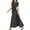 Black, variant on Zpanxa Dresses for Women Fashion Women O-Neck Short Sleeve Beach Polka Dot Bandage Long Maxi Dress Womens Dresses Black Dress XXL