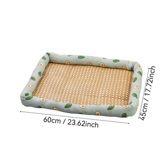 Dadatutu Bamboo Cooling Pet Pad, Breathable Rattan Mat for Dogs/Cats, Summer Heat Relief & Allergy Friendly